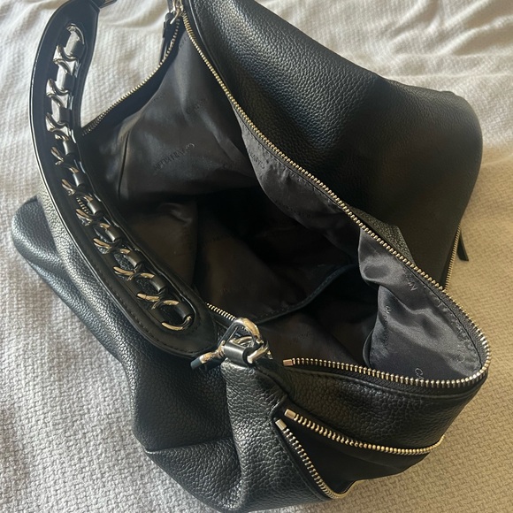 Calvin Klein Black Leather Shoulder Bag